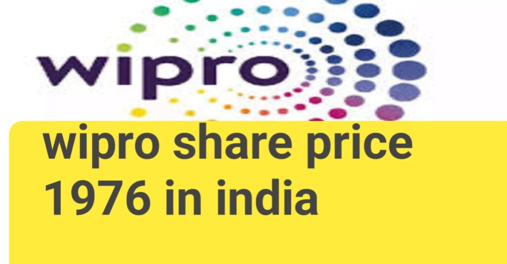 wipro share price 1976 in india